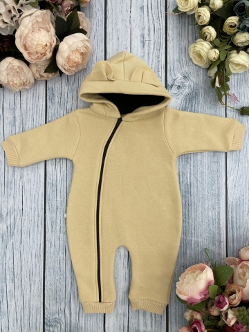 Купить оптом 308-СЛ. Комбинезон с капюшоном, хлопок 65%, 35% ПЭ, 3-х нитка с начесом + интерлок 62,68,74,80 в Петрозаводске